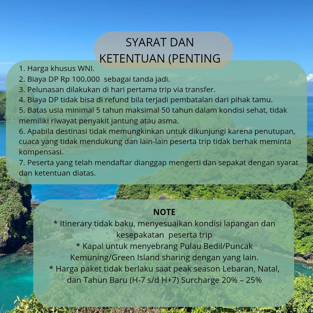 OPEN TRIP: Green Island, Bedil, Wedi Ireng - Gambar 4